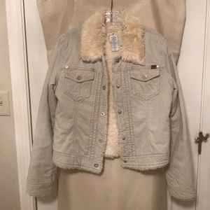 Nautica Reversible Corduroy/Sherpa Coat